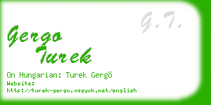 gergo turek business card